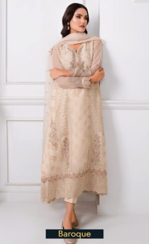 Buy Baroque Embroidered Chiffon UF 282 Dress Now 2