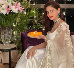Aamna Sharif Glitters in Silk White Lehenga Choli - A Timeless Addition to Your Wedding Trousseau -1