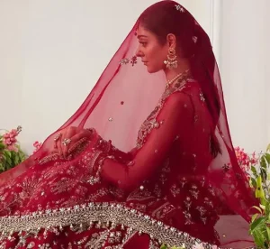 Noor Zafar Is Giving Off Major Desi Vibes In Scarlet Bridal Lehenga-1
