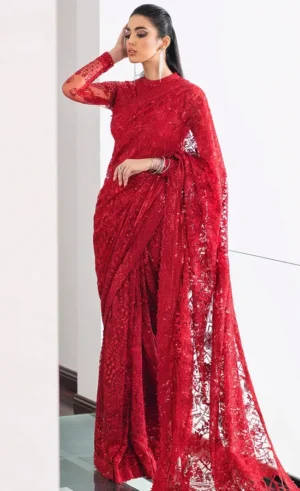 Red Wedding Saree For Wedding Guests
