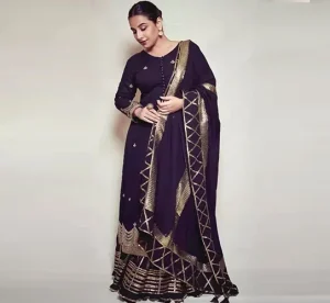 Vidya Balan's black sharara look is the epitome of style and grace.-1
