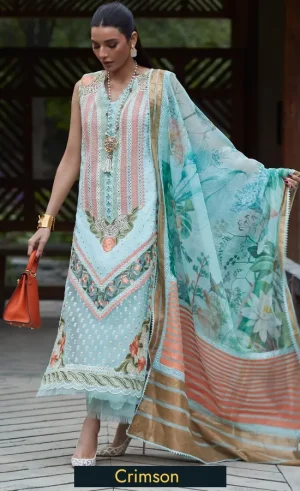 Embroidered luxury lawn Shigar D5 B 1.webp
