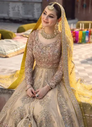 Walima Golden Lehenga