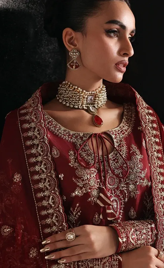 Maroon Punjabi Suit For Wedding Guests (ss) (3)