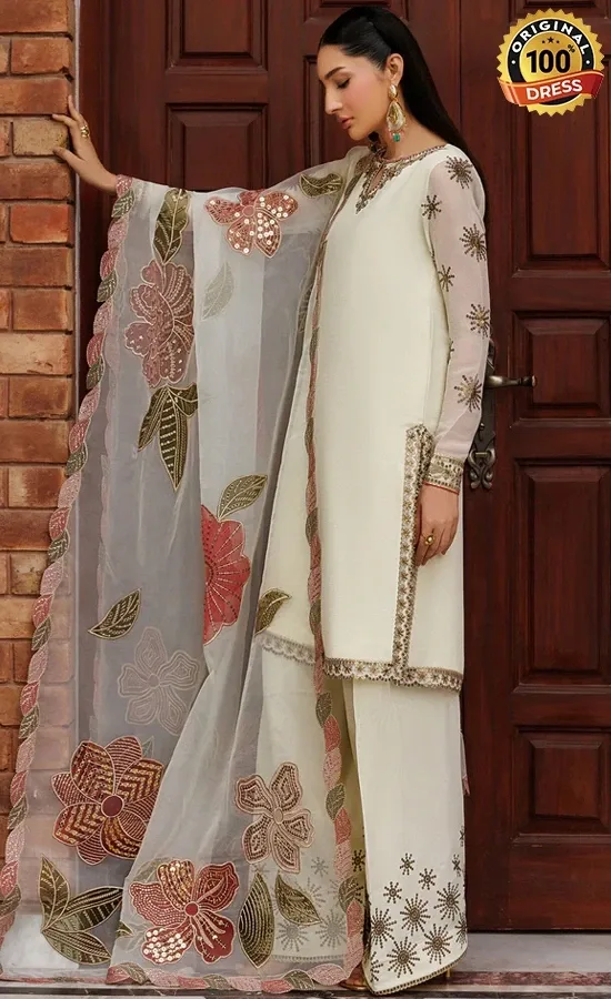 Ready to Wear White Colour Salwar Kameez For Wedding Guests (3)