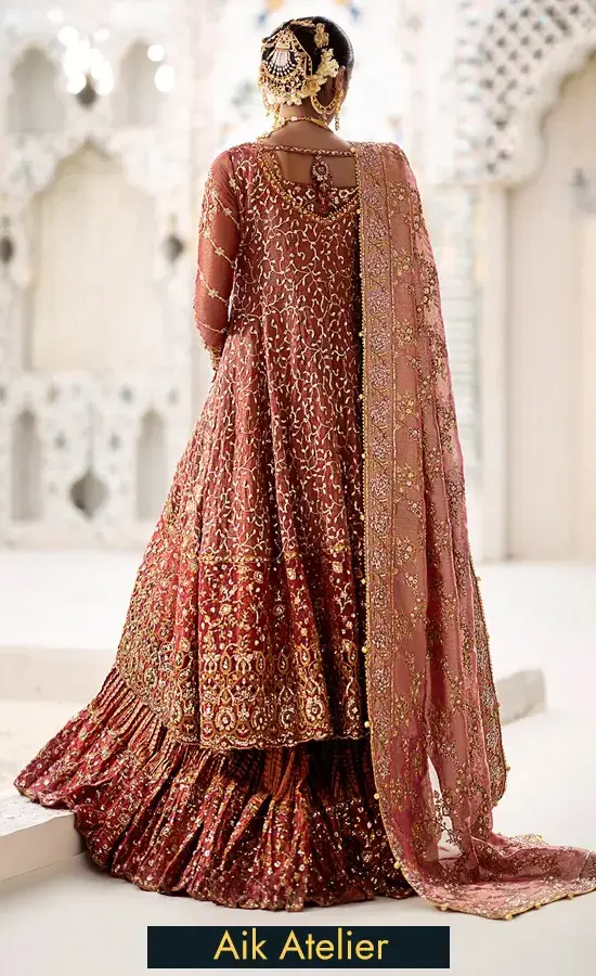 Ghagra with Long Choli​ For Wedding Guests