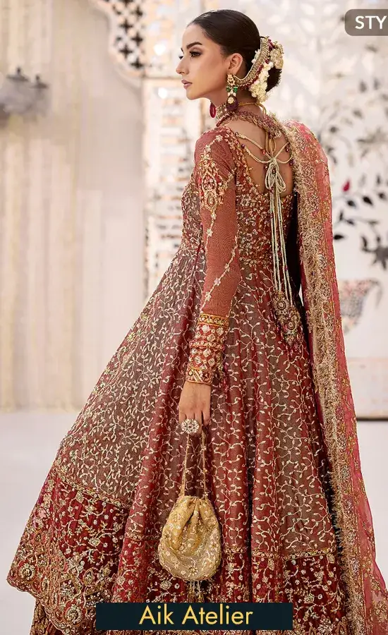 Ghagra with Long Choli​ For Wedding Guests