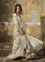 Sage Green Gharara with Off Shoulder Shirt Video