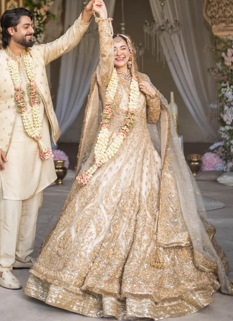White and Gold Bridal Lehenga Video