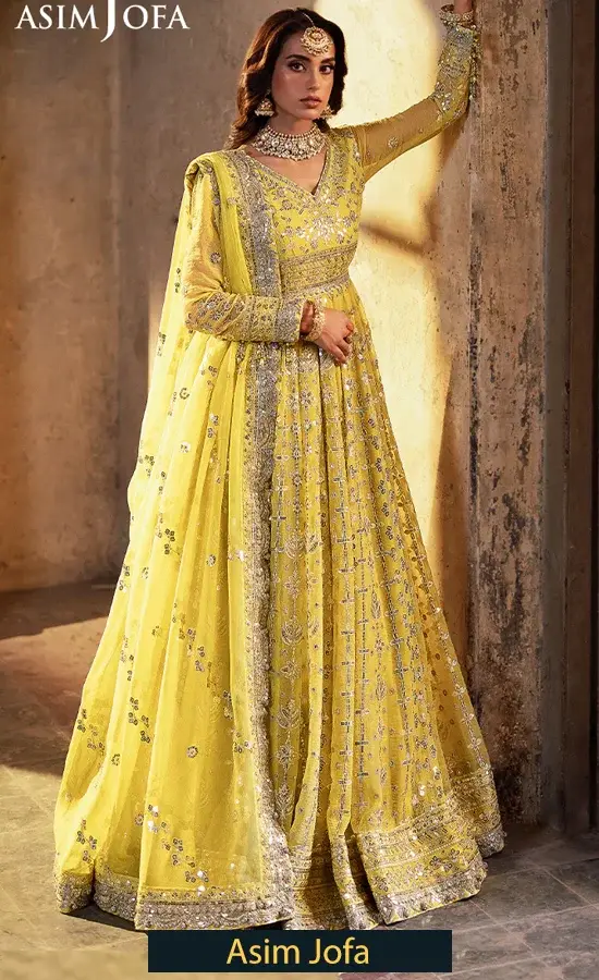 Yellow Anarkali Salwar Suit For Wedding Guests Yellow Anarkali Salwar Suit For Wedding Guests