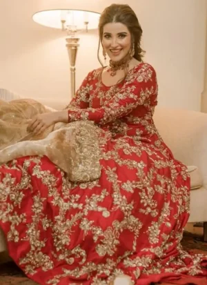 Red and Gold Bridal Gown ca