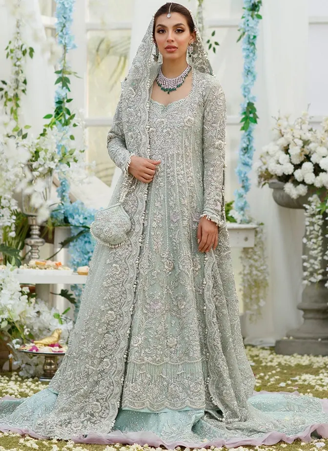 Aqua Bridal Frock with Lehenga Video