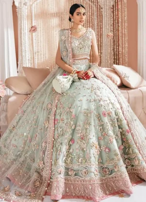 Mint Green Nikkah Lehenga
