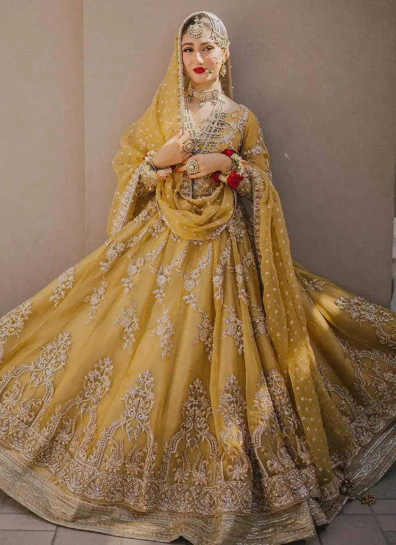Mustard Bridal Lehenga 12 Mustard Bridal Lehenga
