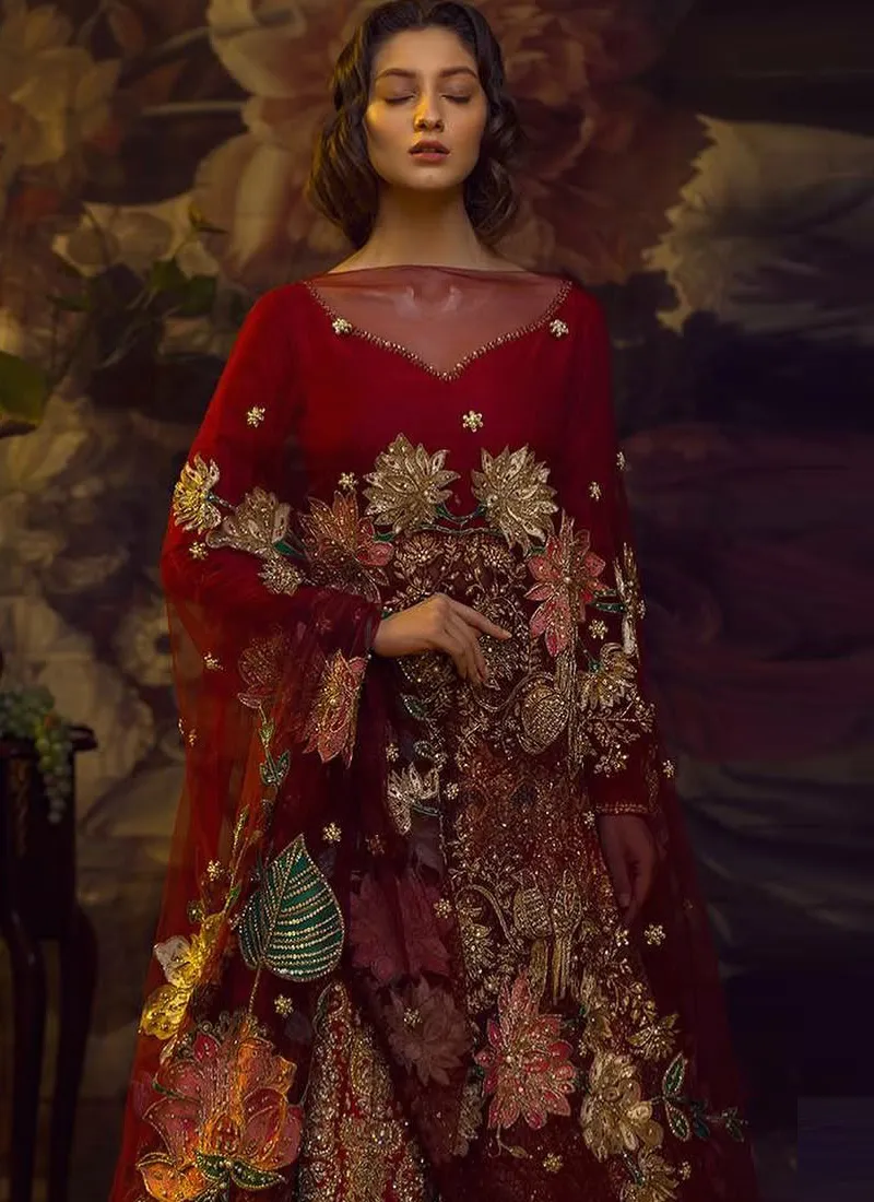 Red Walima Lehenga 1 Red Walima Lehenga