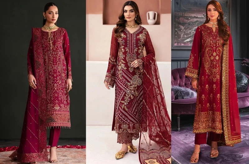 Maroon Salwar Kameez