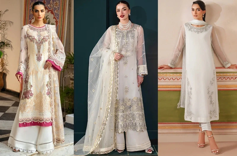 White Salwar Kameez