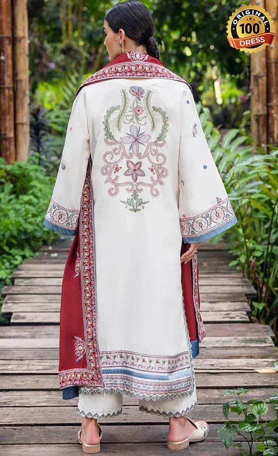 Embroidered Karandi Coper Blaze Dress (2)