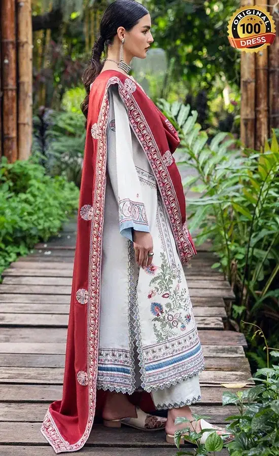Embroidered Karandi Coper Blaze Dress (4)