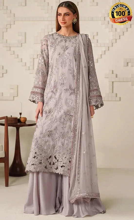 Iznik PK Embroidered Chiffon UE-618 Dress (4)