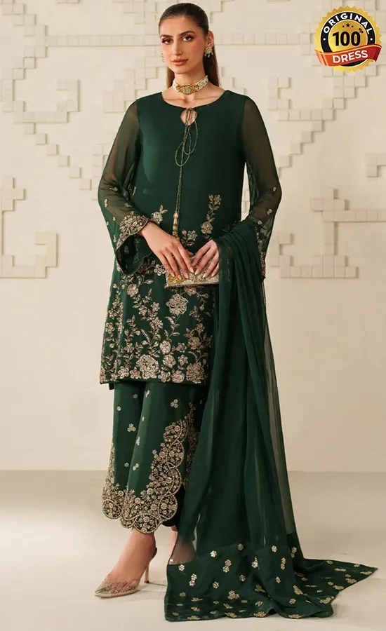 Iznik PK Embroidered Chiffon UE-619 Dress (2)