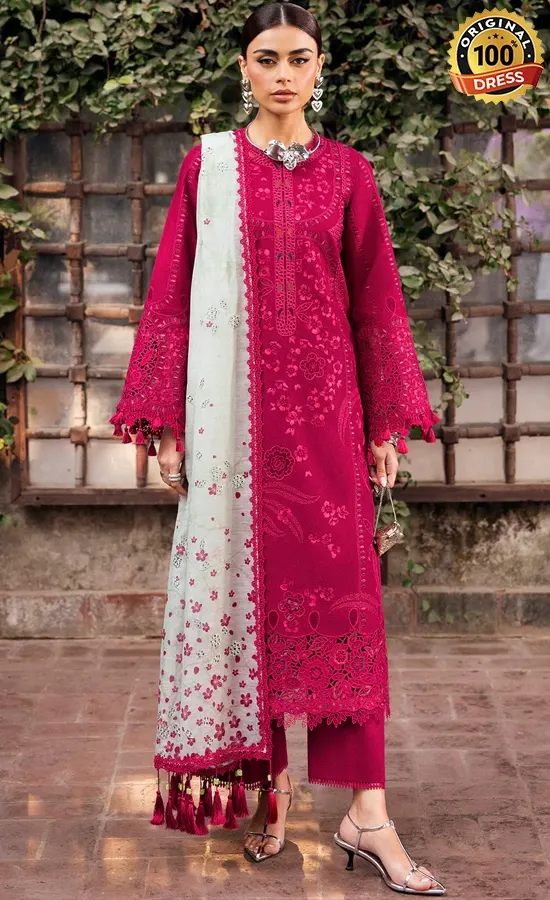 Embroidered Dobby Lawn SL26-D04 Dress (3) Embroidered Dobby Lawn SL26-D04 Dress (3)
