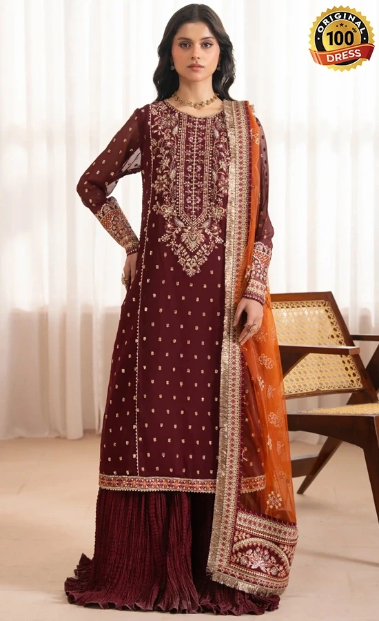 Jazmin Embroidered Chiffon Lisha Dress (3)