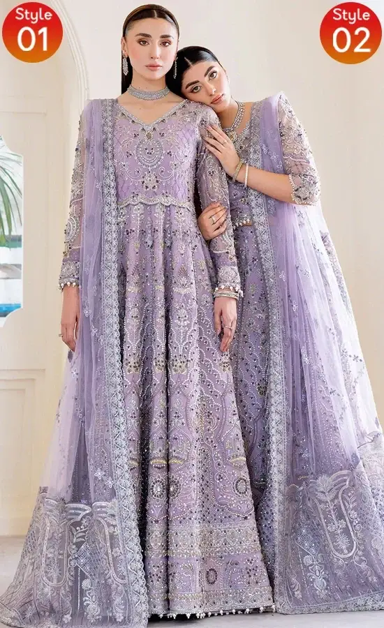 Ramsha PK Embroidered Organza H-505 Dress (2) Ramsha PK Embroidered Organza H-505 Dress (2)