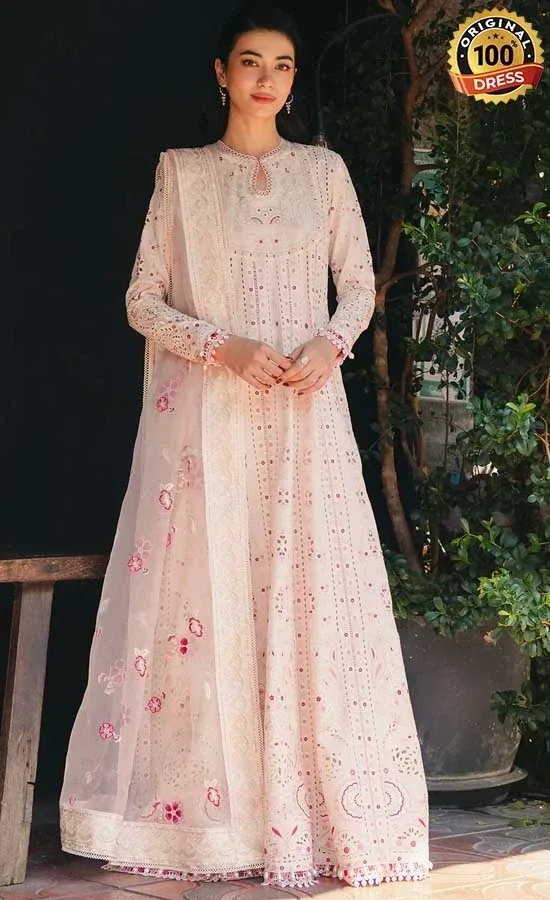 Afrozeh Embroidered Dyed Lawn Khamoshi Dress (2) Afrozeh Embroidered Dyed Lawn Khamoshi Dress (2)