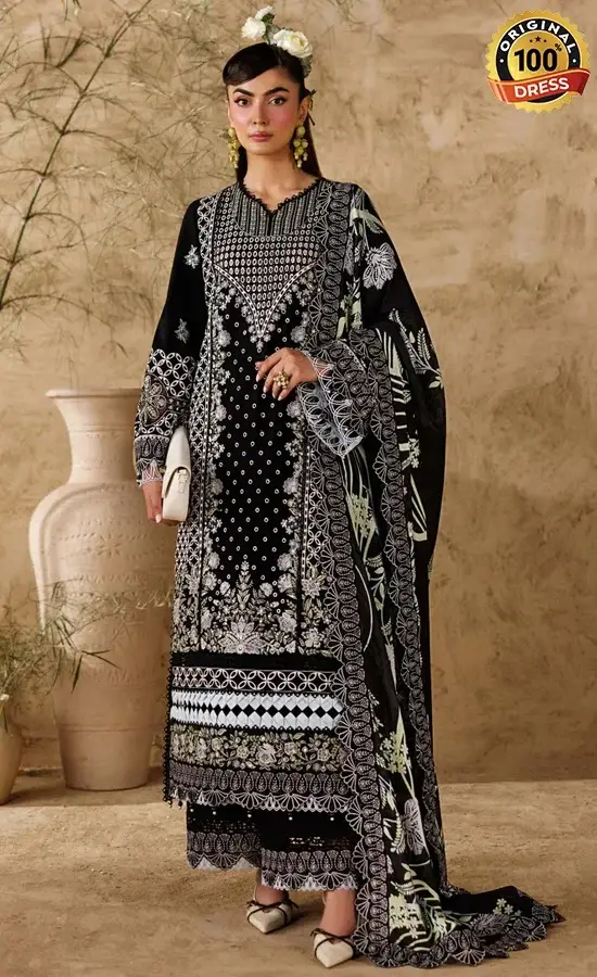 Akbar Aslam Embroidered Lawn Alesse Dress (3) Akbar Aslam Embroidered Lawn Alesse Dress (3)
