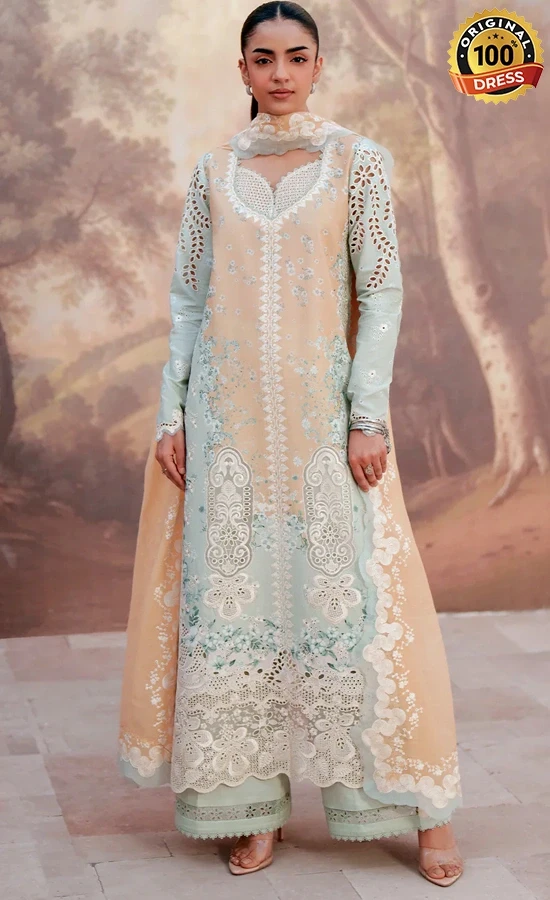 Embroidered Printed Lawn Velyra Dress (1) Embroidered Printed Lawn Velyra Dress (1)