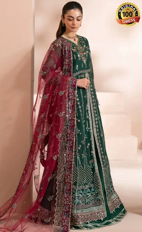 Jazmin Embroidered Chiffon Lazeh Dress (2)