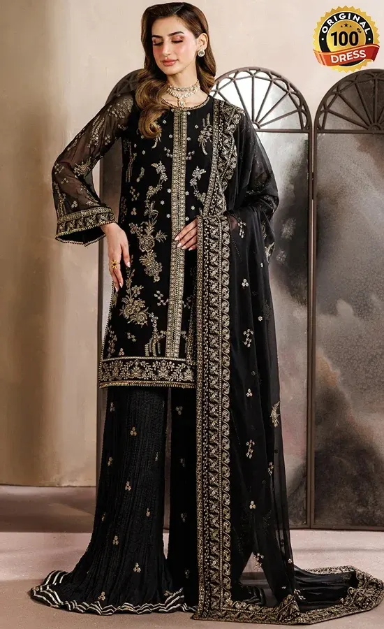 Zarif PK Emberoidered Chiffon ZYR-SUMBUL-05 Dress (2) Zarif PK Emberoidered Chiffon ZYR-SUMBUL-05 Dress (2)