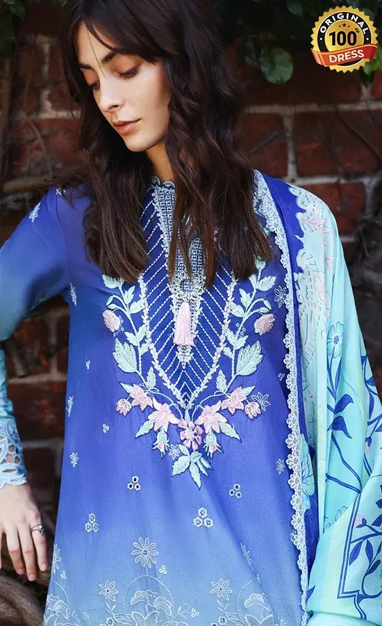 Embroidered Lawn Moonlit Ease Dress (1)