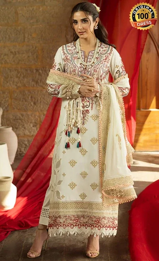 Imrozia PK Embroidered Lawn SL-150 Areeba Dress (1) Imrozia PK Embroidered Lawn SL-150 Areeba Dress (1)