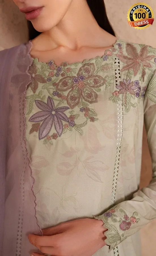 Iznik PK Embroidered Printed Lawn Dres (1)