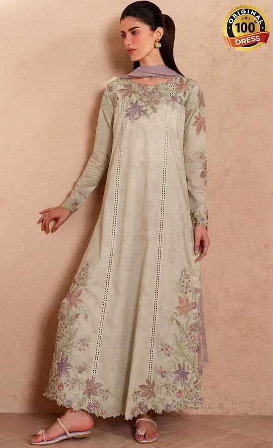 Iznik PK Embroidered Printed Lawn Dres (2) Iznik PK Embroidered Printed Lawn Dres (2)