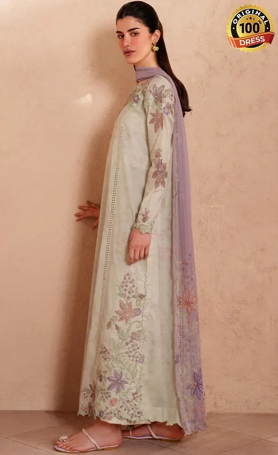 Iznik PK Embroidered Printed Lawn Dres (4)