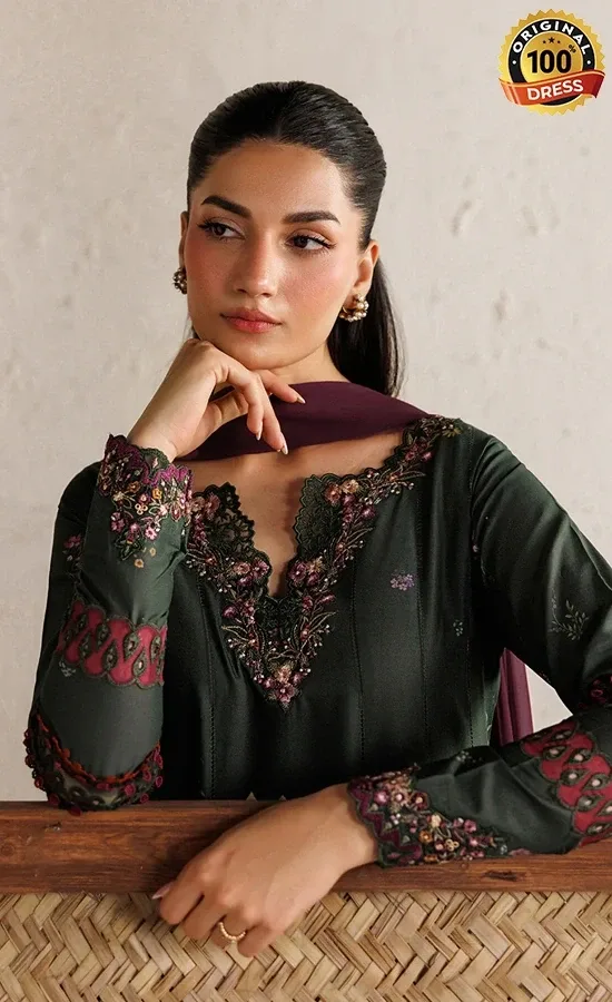 Iznik PK Embroidered Printed Lawn IBE-03 Dress (3)