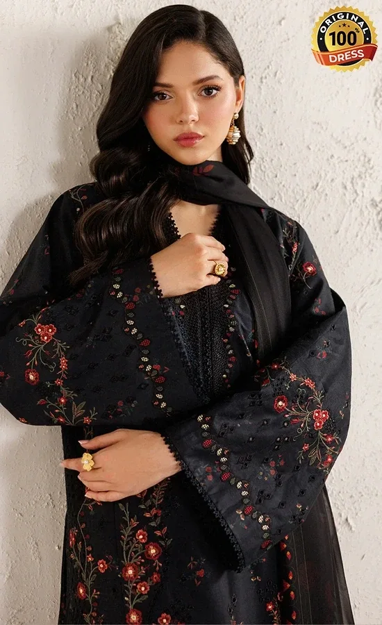 Iznik PK Embroidered Printed Lawn IBE-11 Dress (4)