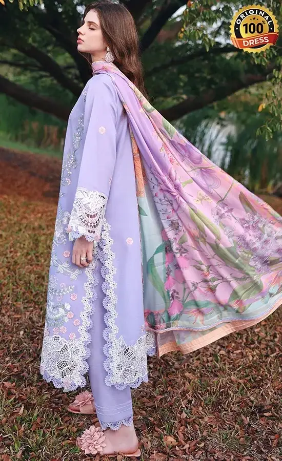 Mushq PK Embroidered Lawn Hidden Dahlia Dress (3)