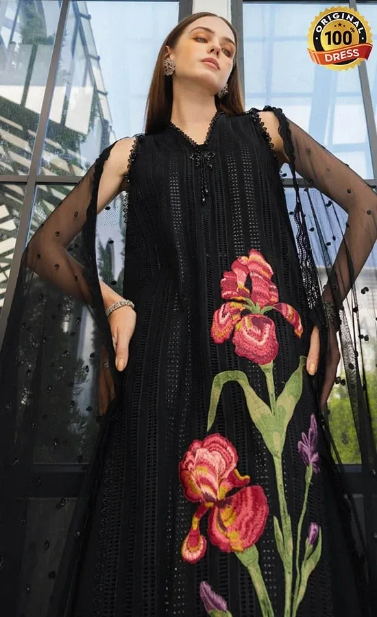 Maria B Embroidered Lawn EL-26-10 Dress (3)
