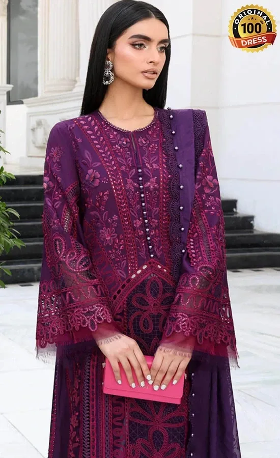 Maria B Embroidered Lawn EL-26-14 Dress (3)