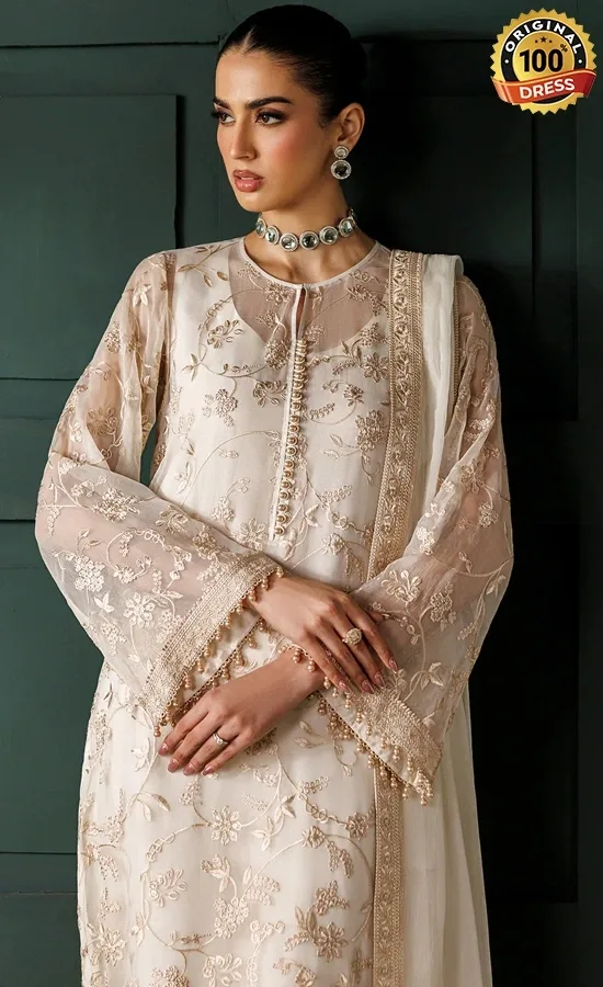 Baroque PK Embroidered Chiffon UF-4437 Dress (4)