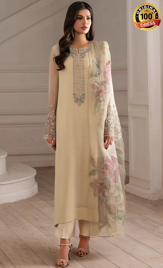 Iznik PK Embroidered Chiffon UE-413 Dress (2) Iznik PK Embroidered Chiffon UE-413 Dress (2)
