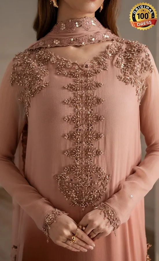 Iznik PK Embroidered Chiffon UE-479 Dress (2)