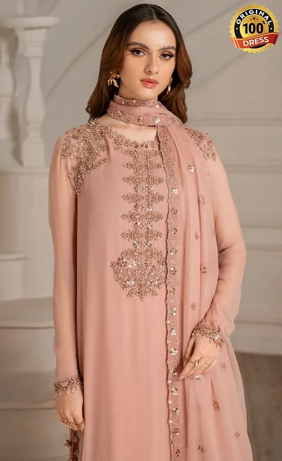 Iznik PK Embroidered Chiffon UE-479 Dress (4)