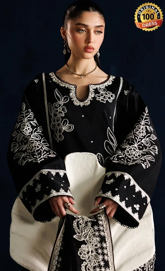 Iznik PK Embroidered Ramen Silk UE-650 Dress (1)
