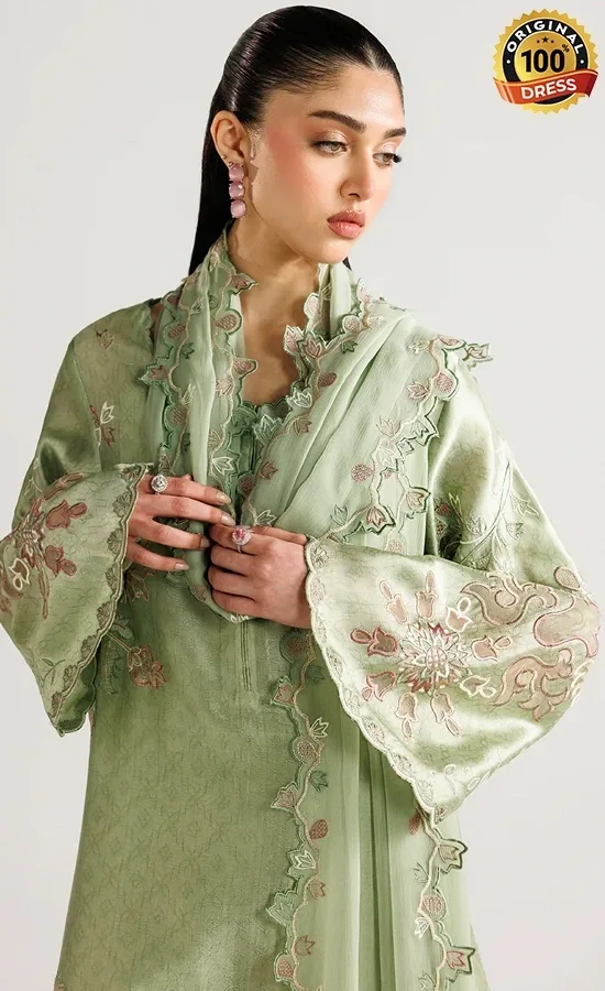 Iznik PK Embroidered Ramen Silk UE-651 Dress (2)