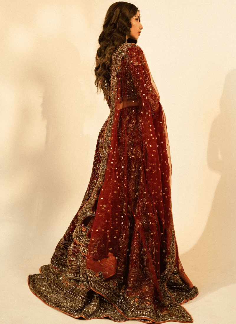 HSY Maroon Lehenga (2)